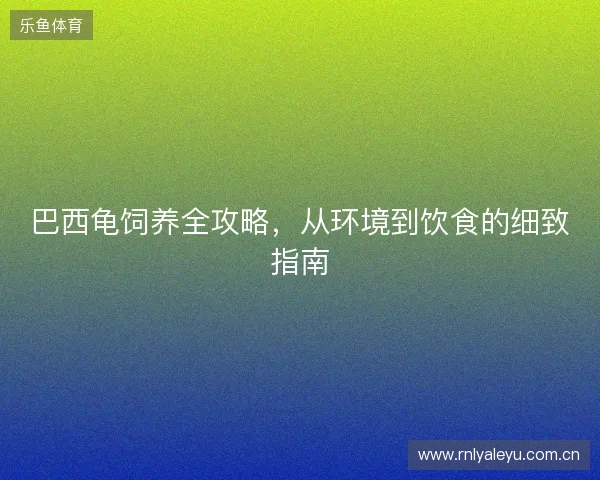 巴西龟饲养全攻略，从环境到饮食的细致指南